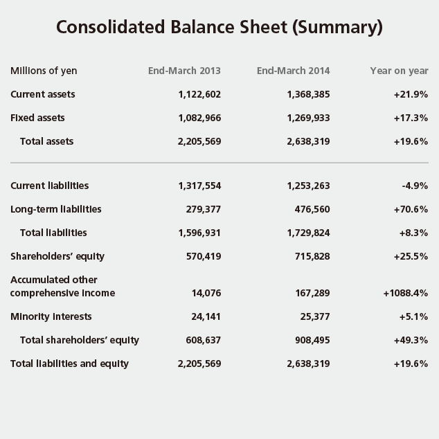 Consolidated Balance Sheet (Summary)