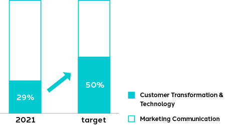 Customer Transformation & Technology ratio over net revenue