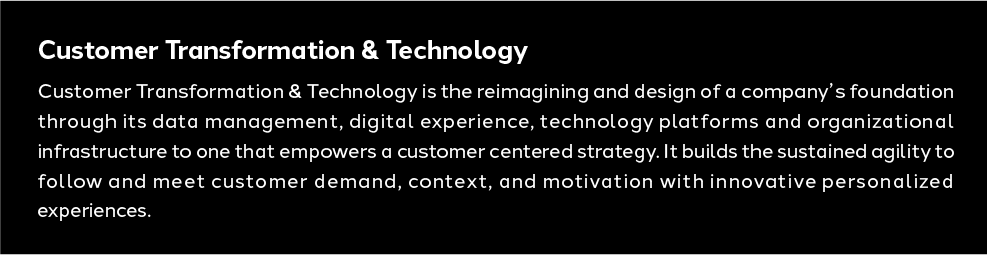 Customer Transformation & Technology