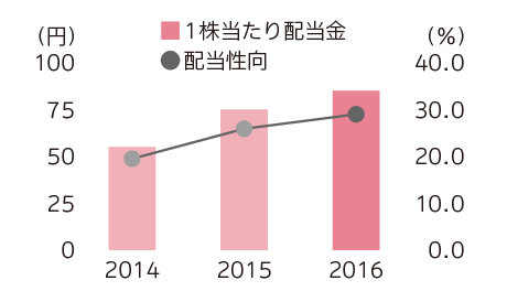 1株当たり配当金／配当性向