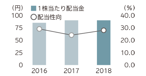 1株当たり配当金／配当性向